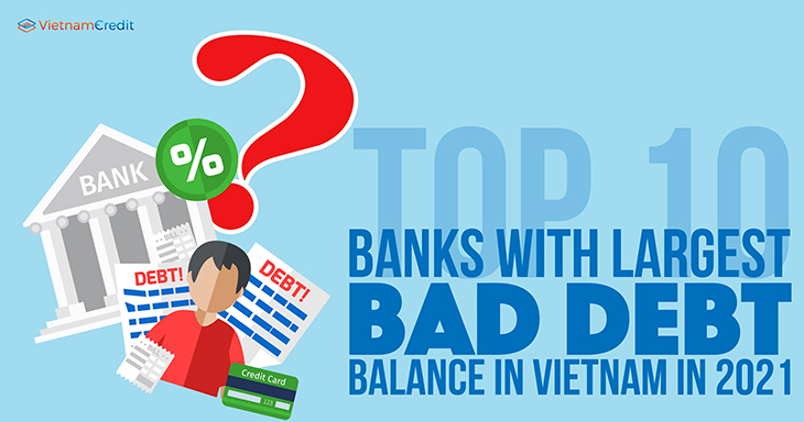 Top 10 banks with largest bad debt balance in Vietnam in 2021